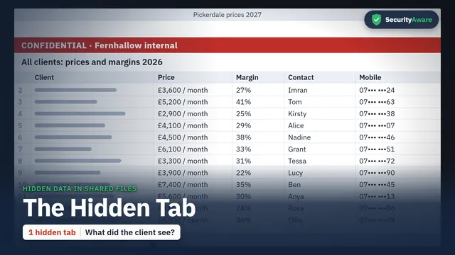 Hidden Data in Shared Files